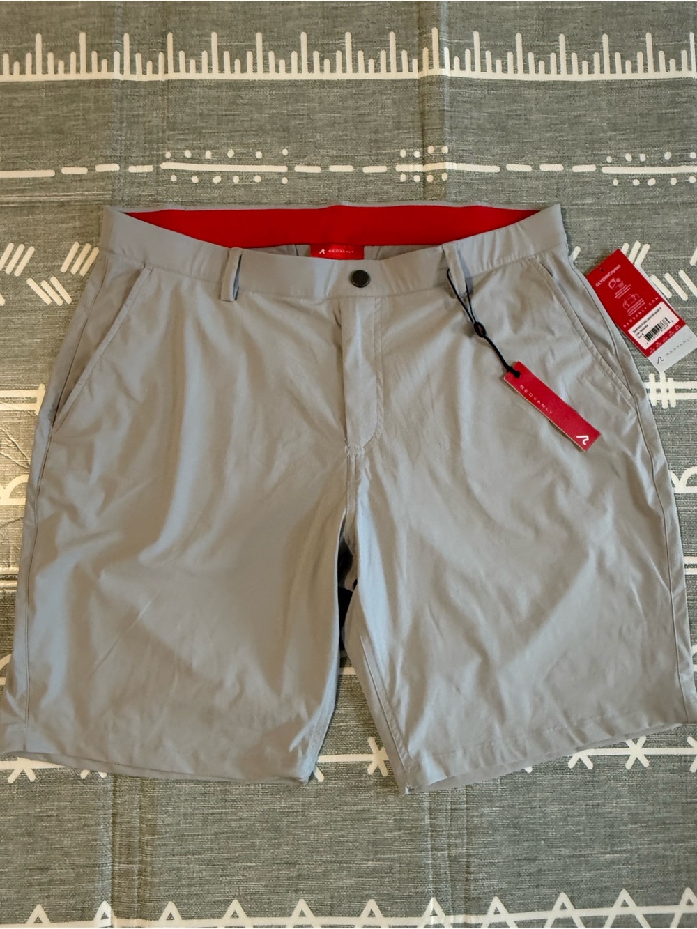 REDVANLY Hanover 9” Golf Shorts Harbor Mist NWT